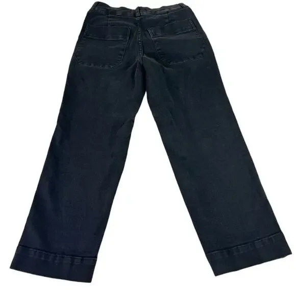 Everlane Jeans Women's Size 2 Black Cropped High Waist Straight Organic Cotton - Picture 3 of 13